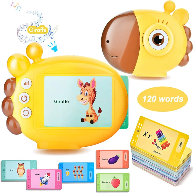 Kids Educational Reader - キリンフラッシュカードリーダー視力単語言語ゲーム学習英語ロシア語マシン子供の早期教育玩具幼児ギフト