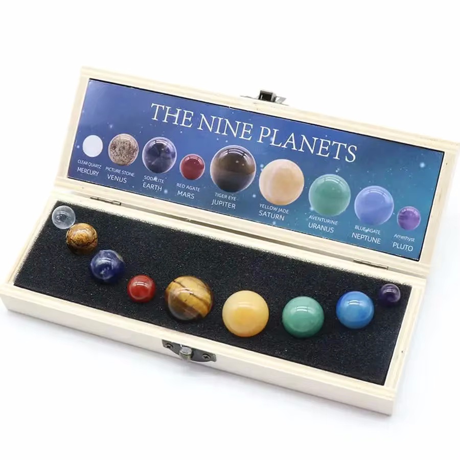 Solar System Model - 9 惑星太陽系クリスタル球ボールキット宝石球銀河宇宙モデル天体クリエイティブギフトホームジュエリー DIY
