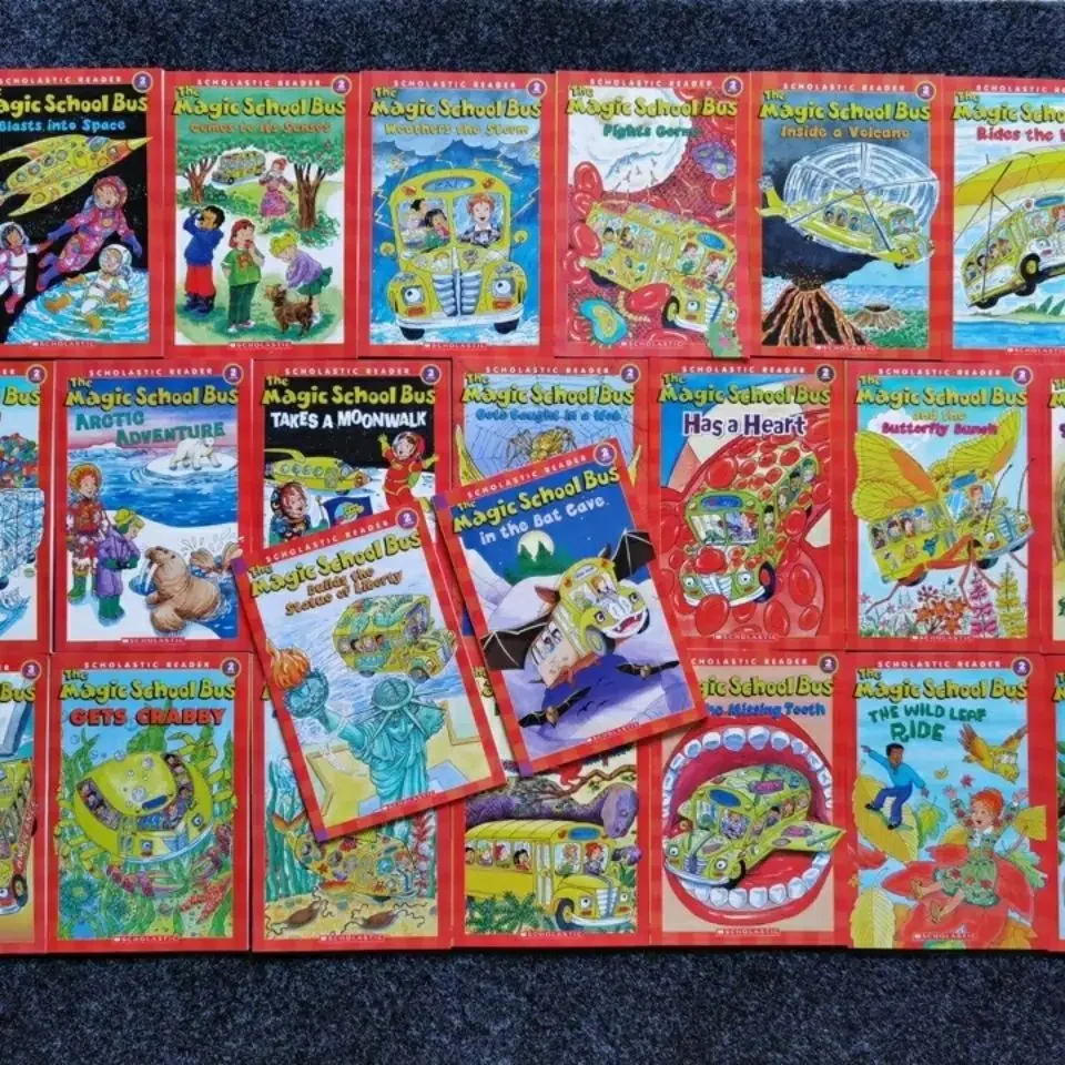 Kids Educational Reader - 子供のための魔法のスクールバス科学読者、子供たちの読書ストーリーブックセット、教育玩具、23冊、新しい、ホット、2023