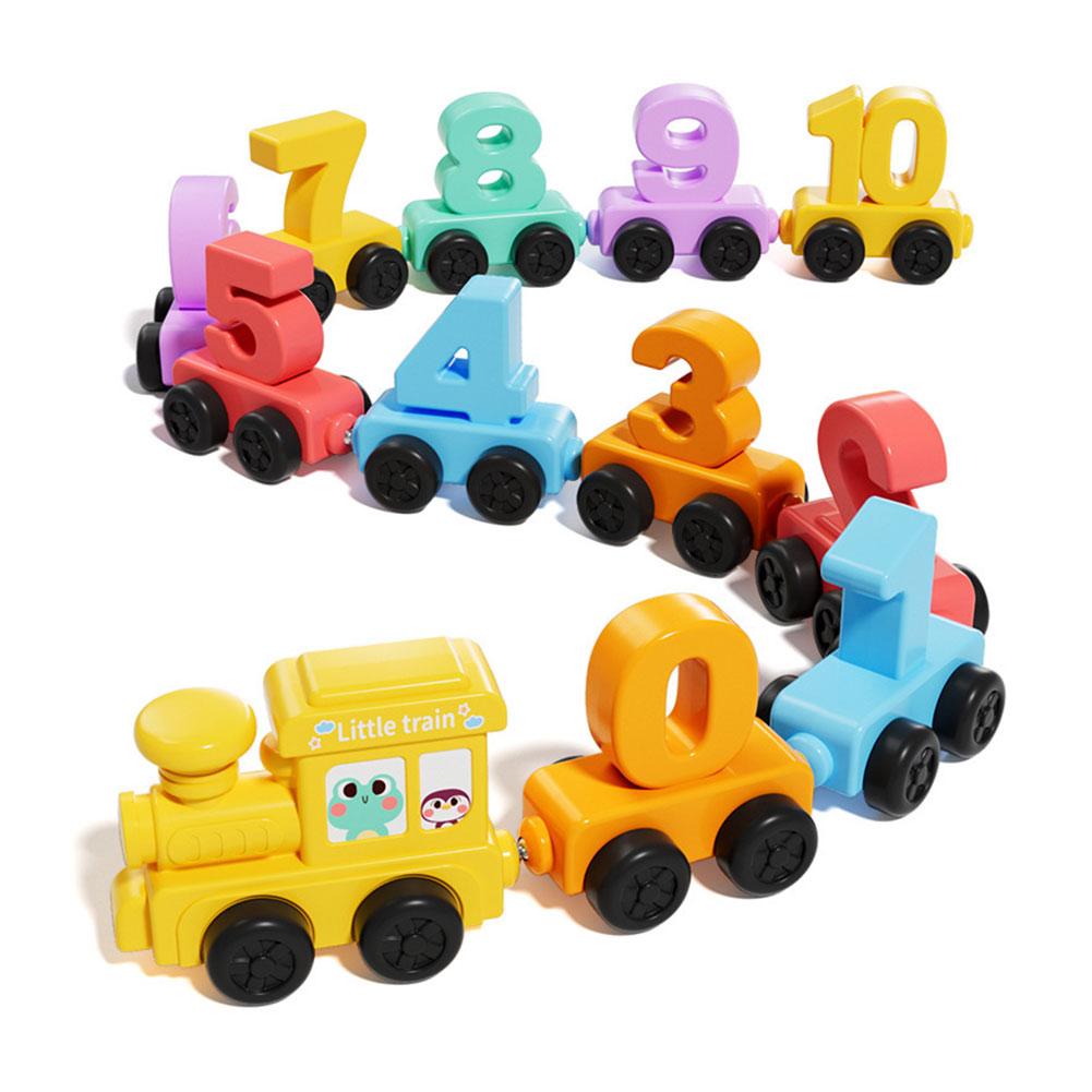 Kids Educational Box - モンテッソーリ教育玩具 トレインセット 木製 磁石式 数字トレイン おもちゃ