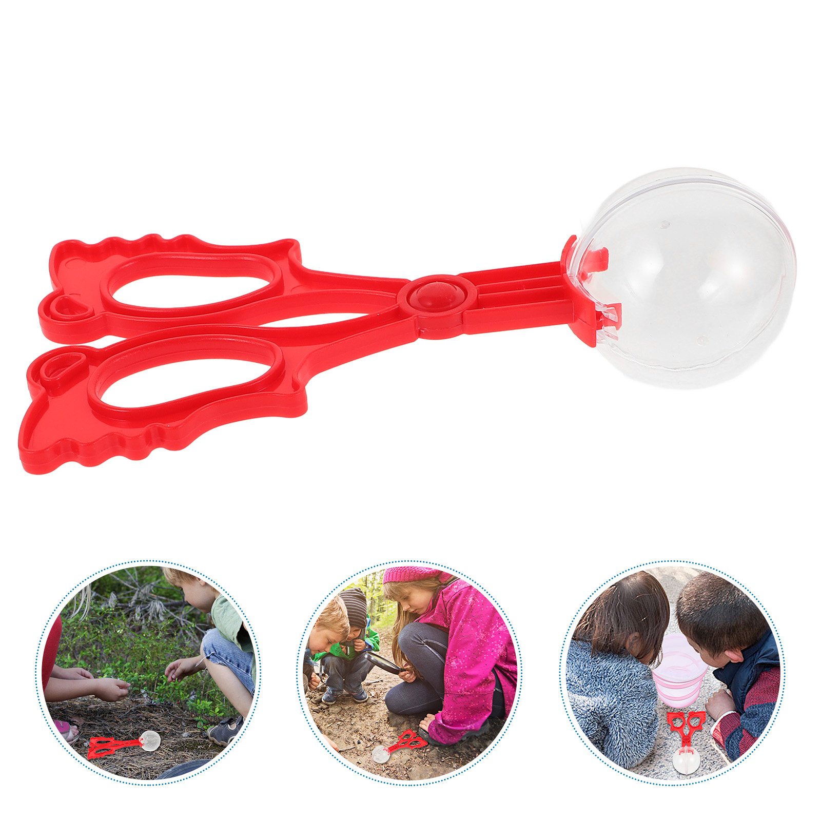 Kids Education Tools - 昆虫捕獲用クロー、爬虫類・蝶類採取用トング、子供向け屋外探求教育ツール、安全な滑り止めグリップ、幼児向け