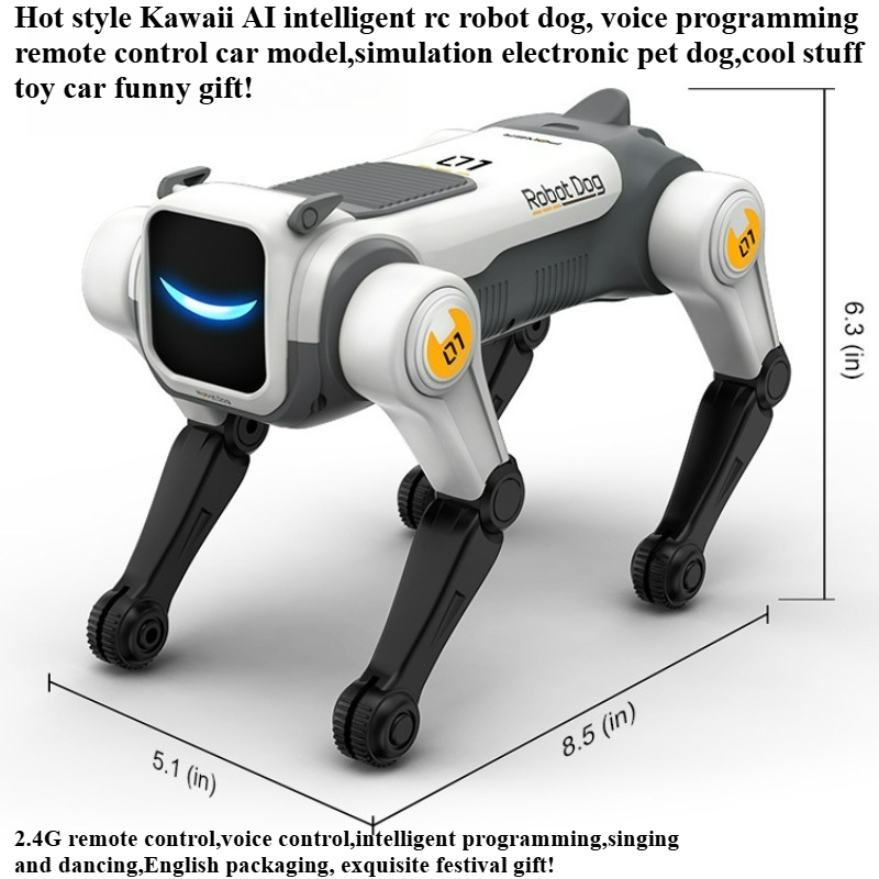 Kids No Education - クールなおもちゃの車、面白いギフト-ホットで可愛いAIインテリジェントRCロボット犬、リモコンカー、電子ペット犬、子供向けRCカーのおもちゃ
