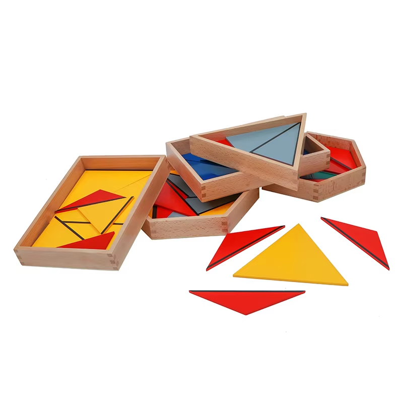 ADENAモンテッソーリ構築三角形セット、収納ボックス5個付 - Kids Educational Box のレビューと価格