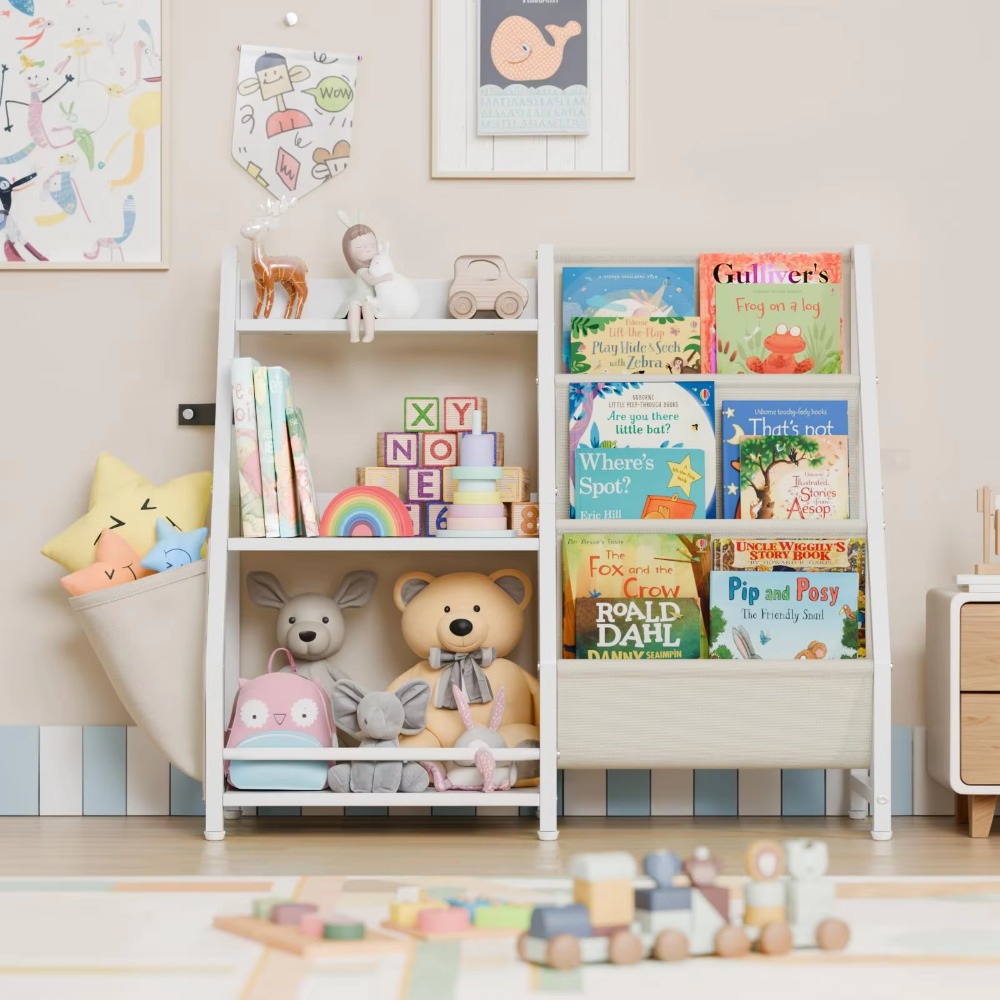 3段式子供用本棚とおもちゃ収納、子供用ブックスリングシェルフ - Montessori Shelf Toy のレビューと価格