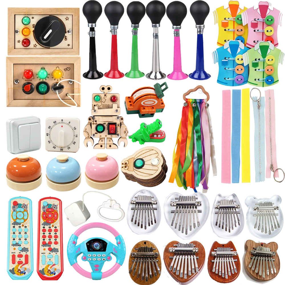 1ピースDIYモンテッソーリビジーボード 子供の手作り早期教 - Kids Educational Box のレビューと価格