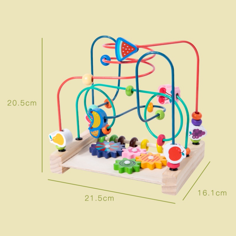 モンテッソーリおもちゃ木製ジェットコースタービーズ迷路そろば - Kids Educational Box のレビューと価格