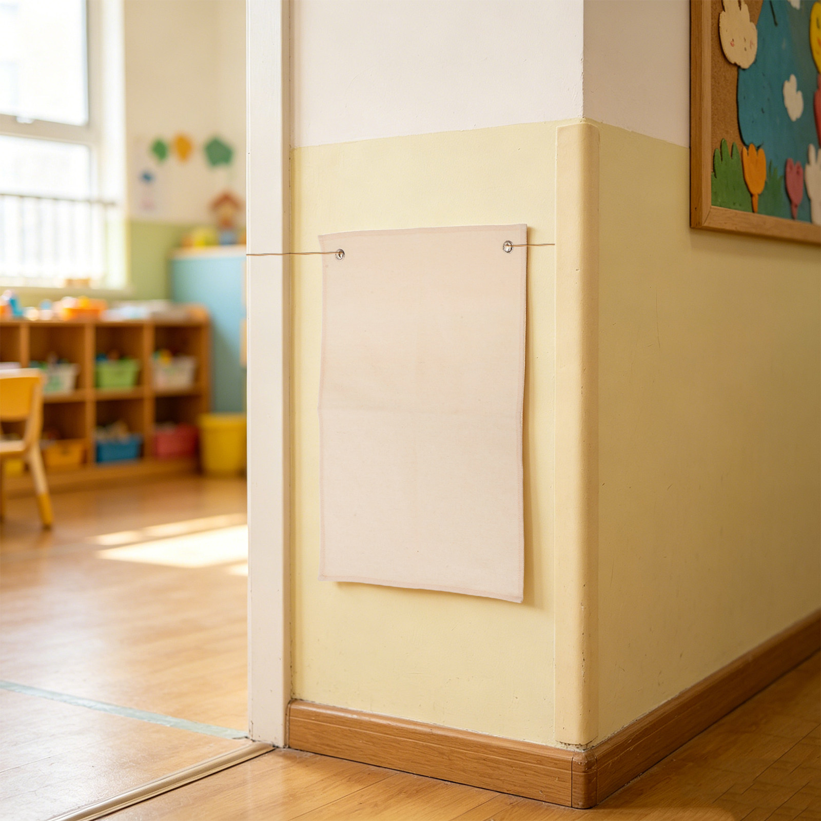 キャンバス製壁掛け旗 保育園装飾 厚手のキャンバスバナー プ - Kids Education Banner のレビューと価格