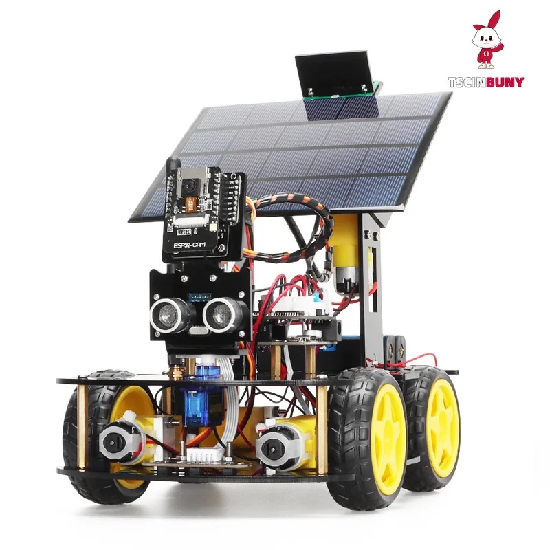 ソーラー駆動ESP32 CAMプログラマブルロボットカー、超 - Coding Robot Toy のレビューと価格