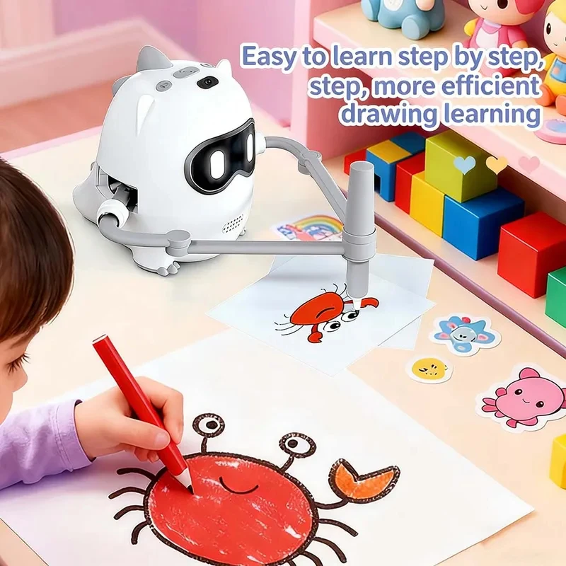 子供向けインテリジェントスケッチロボット 充電式お絵かきおも - Kids No Education のレビューと価格