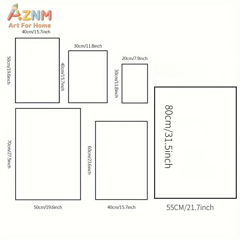 AZNM 教育用アルファベット数字フレームレスキャンバスウォ - Kids No Education のレビューと価格