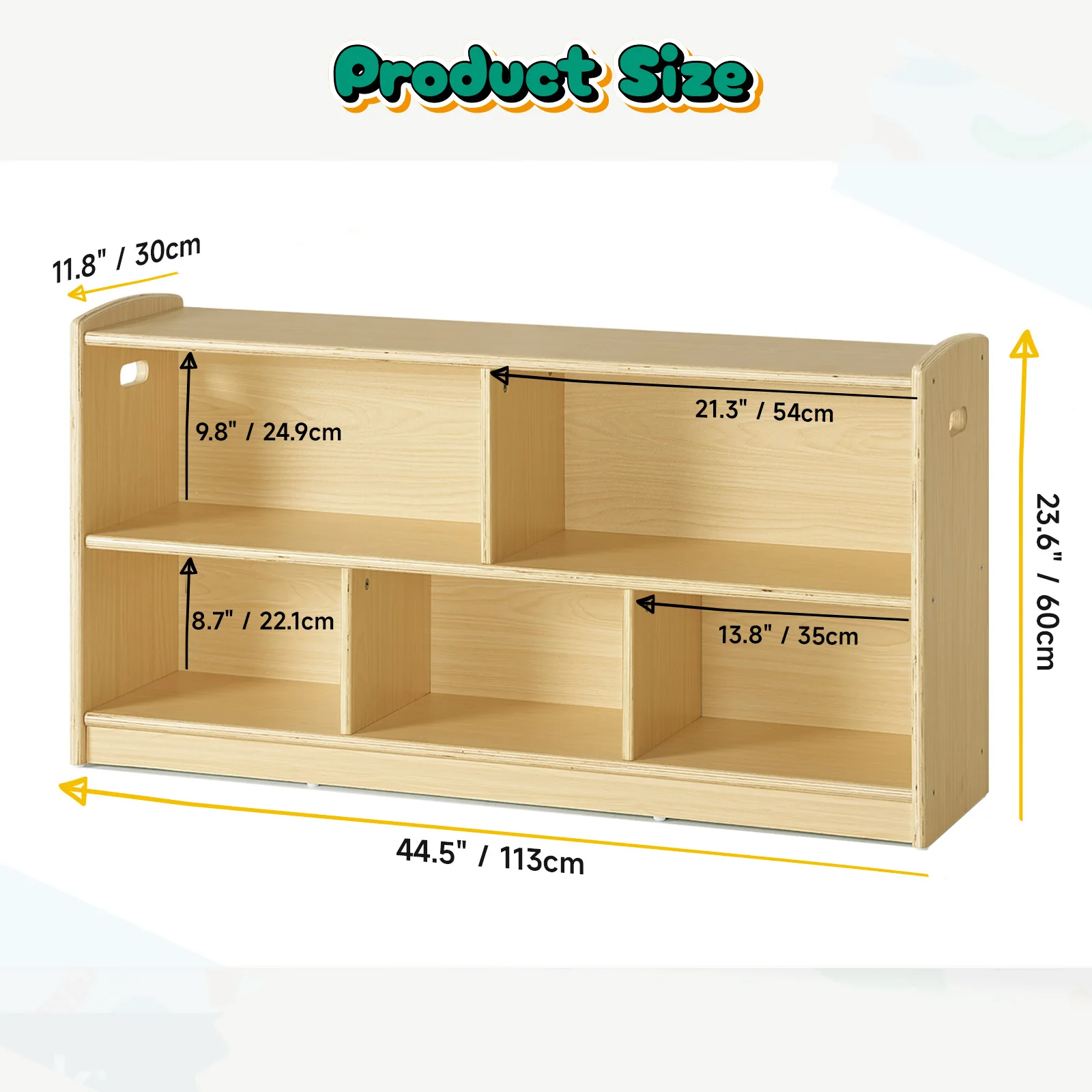子供用2段木製モンテッソーリキャビネット、幼児部屋の本棚おも - Montessori Shelf Toy のレビューと価格