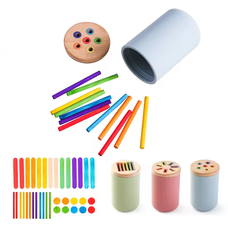モンテッソーリ木のおもちゃ色分類微細運動おもちゃ形状マッチン - Kids Educational Box のレビューと価格